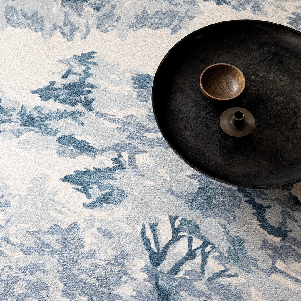 Ted Baker Landscape Toile Light Blue 162608 Rug - Love-Rugs