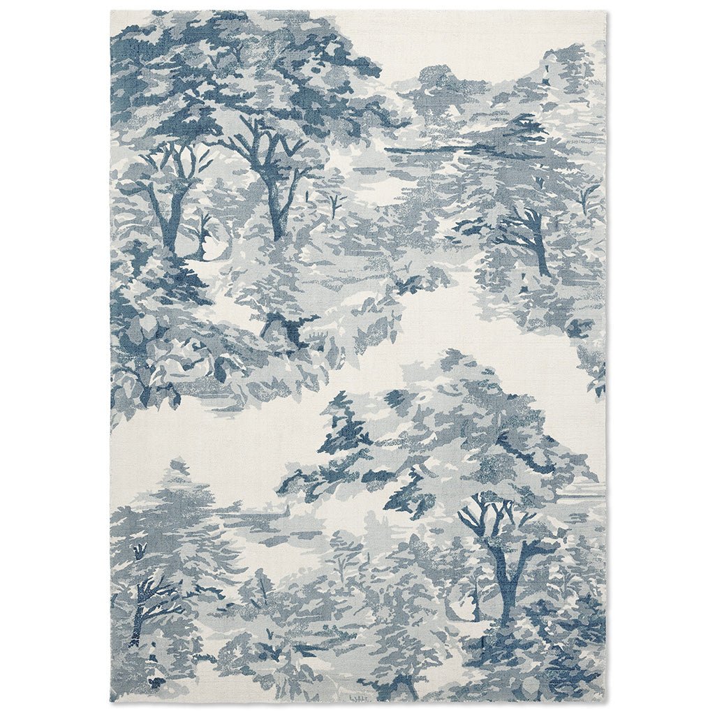 Ted Baker Landscape Toile Light Blue 162608 Rug - Love-Rugs