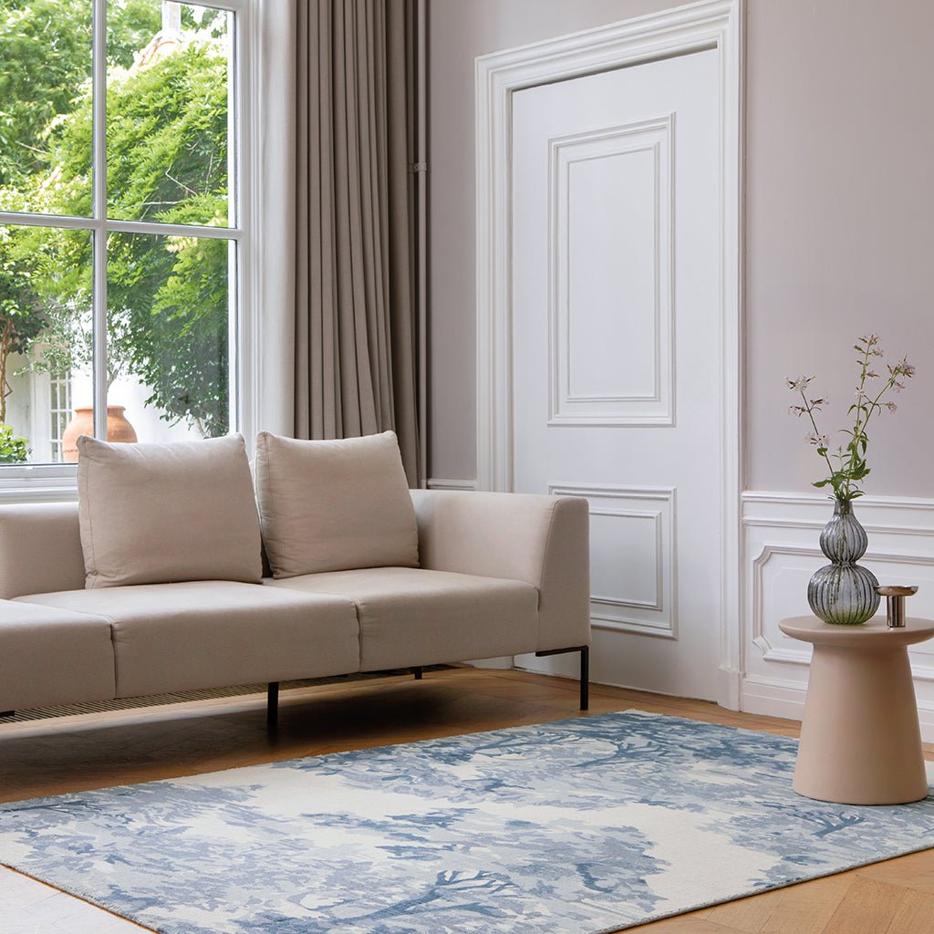 Ted Baker Landscape Toile Light Blue 162608 Rug - Love-Rugs