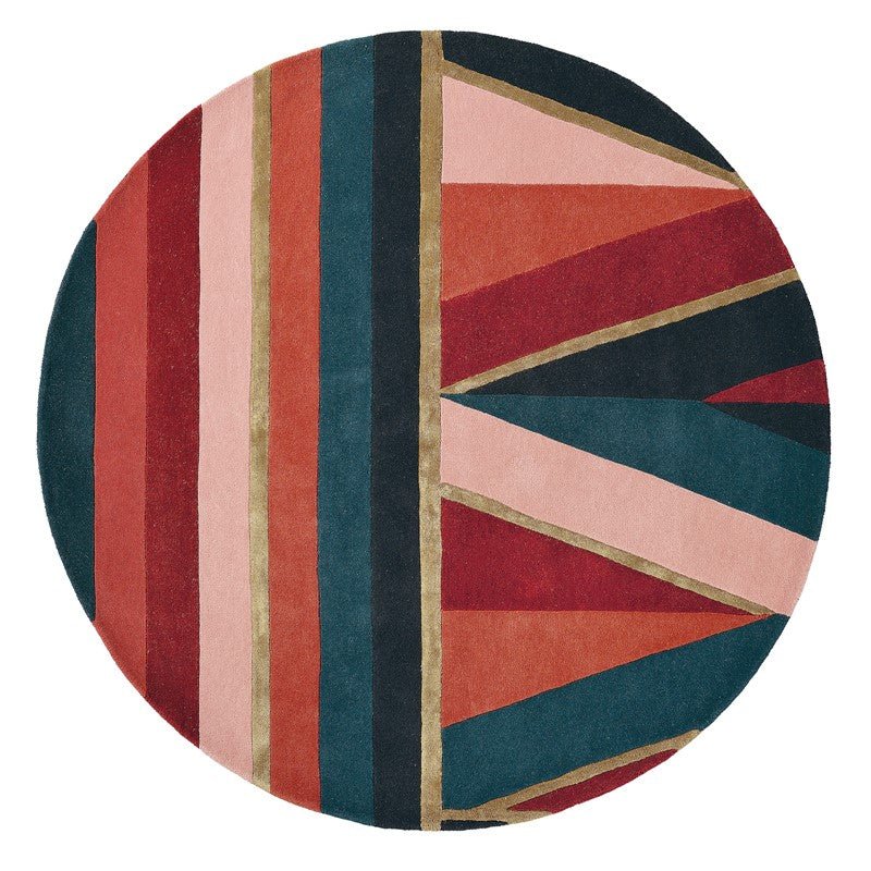 Ted Baker Sahara Round Burgundy 56105 Rug - Love-Rugs