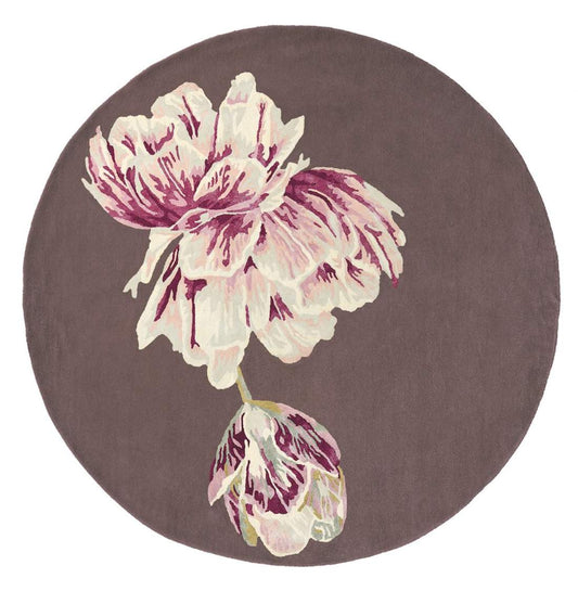 Ted Baker Tranquillity Tranquility Aubergine Round 56005 Rug - Love-Rugs