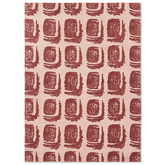 Ted Baker Woodblock Red 163003 Rug - Love-Rugs