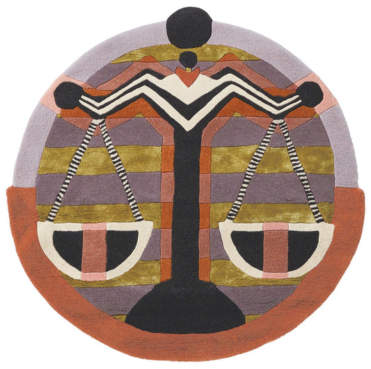 Ted Baker Zodiac 161705 Libra Star Round Rug - Love-Rugs