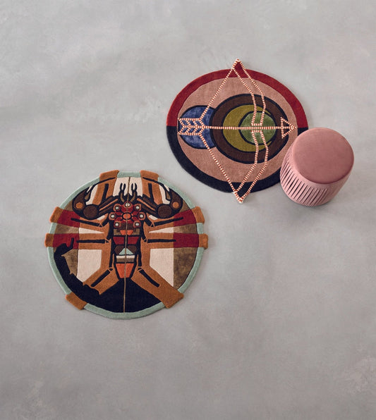Ted Baker Zodiac 161805 Scorpio Star Round Rug - Love-Rugs alternate image