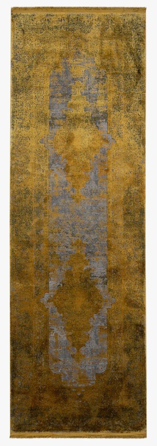 Toros Overdyed Gold Runner Rug - Love-Rugs