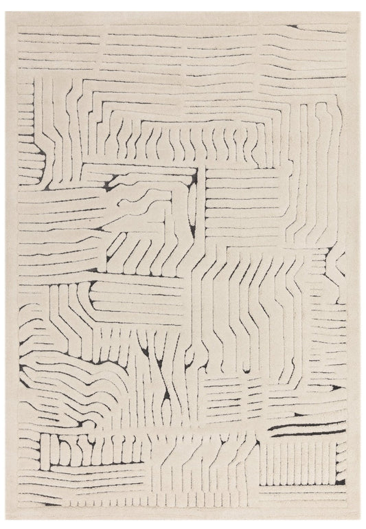 Valley Ivory/Charcoal Route Rug - Love-Rugs