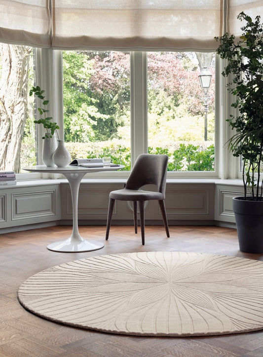 Wedgwood Folia 38301 Stone Round Rug - Love-Rugs alternate image