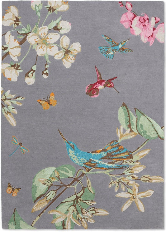 Wedgwood Hummingbird Grey 37804 Rug - Love-Rugs