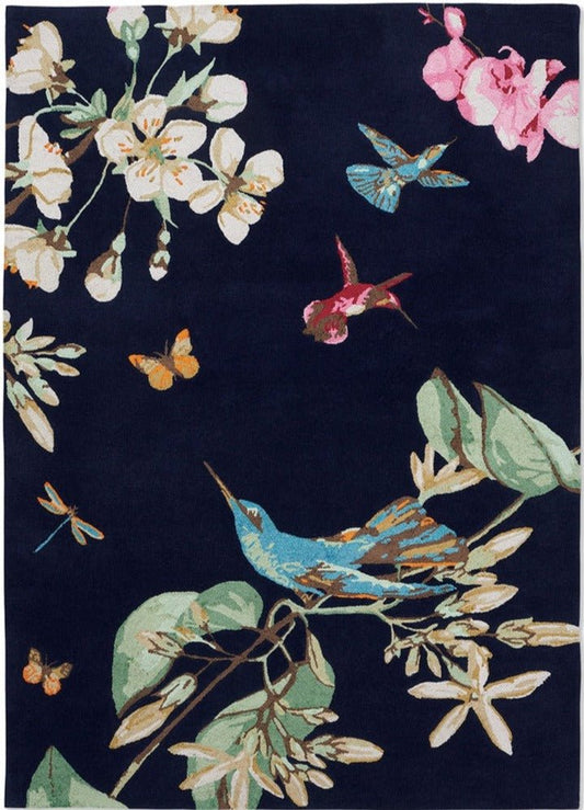 Wedgwood Hummingbird Navy 037818 Rug - Love-Rugs