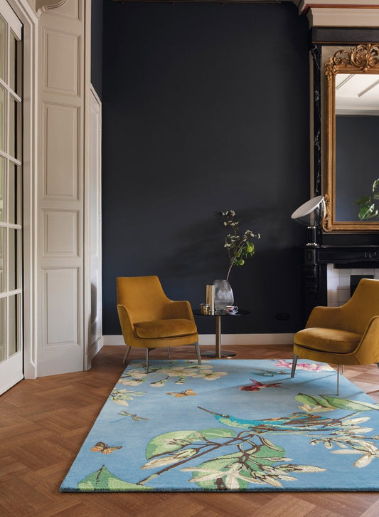 Wedgwood Hummingburd Hummingbird Blue 37808 Rug - Love-Rugs