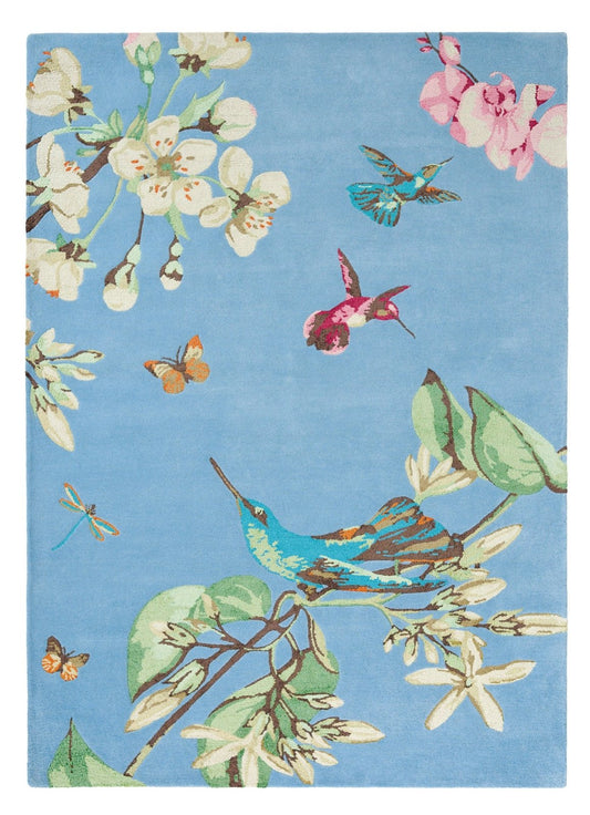 Wedgwood Hummingburd Hummingbird Blue 37808 Rug - Love-Rugs alternate image