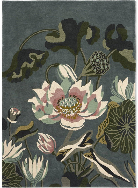 Wedgwood Waterlily Midnight Pond 038608 Rug - Love-Rugs