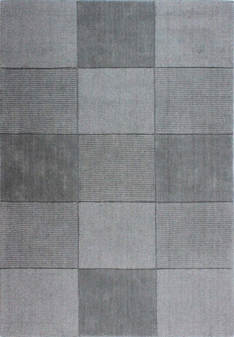 Grey Square Rug Wool Squares Light Grey Rug – Love-Rugs