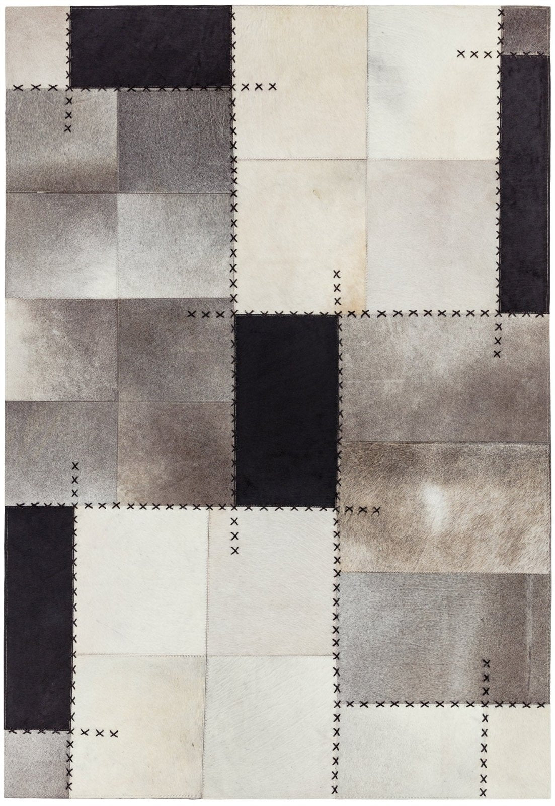 Xylo Mono Cross Stitch Leather Rug – Love-Rugs