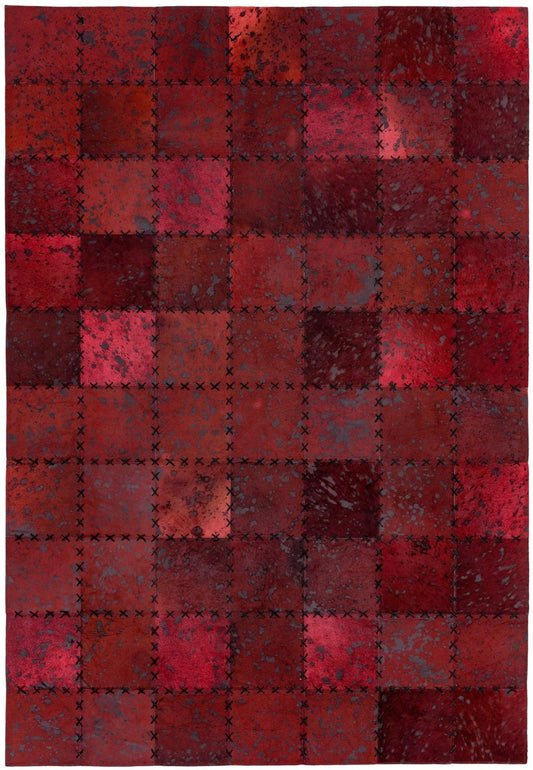 Xylo Red Cross Stitch Rug - Love-Rugs