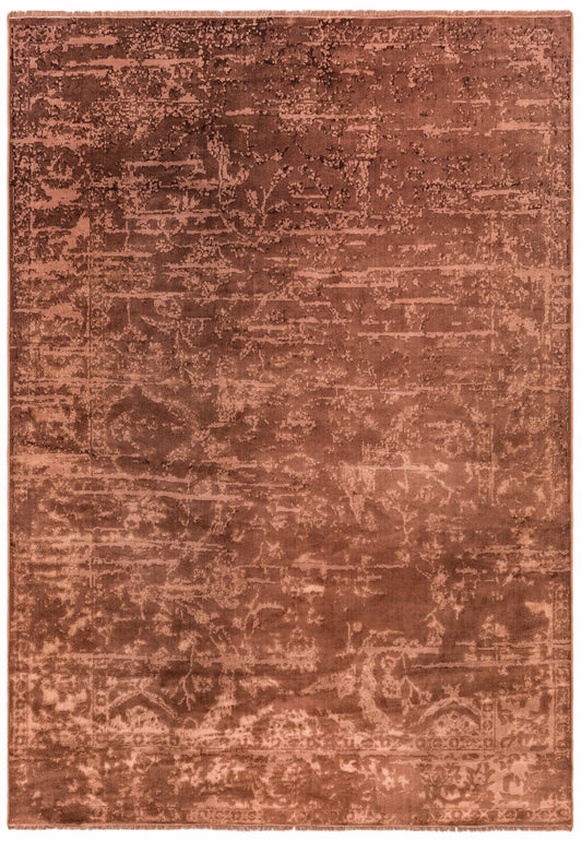 Zehraya ZE05 Rust Abstract Rug - Love-Rugs