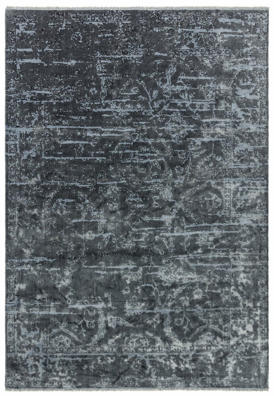 Zehraya ZE07 Charcoal Abstract Rug - Love-Rugs